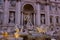 The famous Trevi Fountain, after the renovation. Artificial light makes the structure more suggestive.