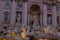 The famous Trevi Fountain, after the renovation. Artificial light makes the structure more suggestive.