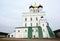 Famous Trinity cathedral in Pskov city
