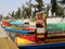 The famous trjineras or flat bottom boats of xochimilco, mexico city