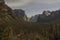 The famous Tunnel View of Yosemite