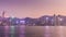 Famous twilight sunset hong kong kowloon island panorama 4k time lapse china