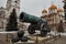 Famous Tzar pushka big canon near Kremlin, Moscow