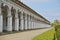 Famous Unesco colonnade in Kromeriz town in Czech Republic with its long arched walkway