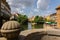 Famous view of old town on Pegnitz River Nuremberg in Franconia, Bavaria, Germany. Beautiful panoramic view of