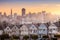 Famous view of San Francisco at Alamo Square