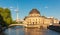 Famous view on TV tower and Bode Museum on Museum Island in Berlin