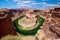 Famous viewpoint, Horse Shoe Bend in Page, Arizona