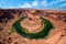 Famous viewpoint, Horse Shoe Bend in Page, Arizona