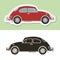 Famous vintage german beetle car