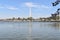 Famous Washington Monument in Washington D. C with beautiful Lake Tidal Basin in front in the USA