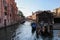 Famous water streets of historic center of Venice