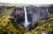 Famous Waterfall Haifoss in Iceland