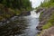 Famous waterfall Kivach in Karelia in north of Russia