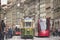 The famous and well-known tram old number 3, used as a mobile Restaurant, Bern