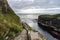 Famous Whaligoe Steps, a man-made stairway of 365 steps near Wick, Caithness, Scotland