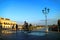 The Famous White Bridge in Kutaisi of Georgia, a Beautiful Pedestrian Bridge over the Rioni River