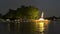 The famous white leaning Stupa in Koh Kret Thailand