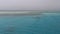 Famous white sandy island in the middle of the red sea in the reserve Ras Mohamed. Egypt