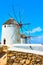 Famous windmillls of Mykonos Island