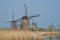 Famous windmills in the Kinderdijk panorama