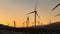 The famous windmills of Palm Springs California aerial view