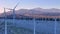 The famous windmills of Palm Springs California aerial view