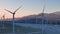 The famous windmills of Palm Springs California aerial view - PALM SPRINGS, UNITED STATES - NOVEMBER 1, 2023