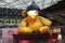 The famous yellow Teddy Bear of Hamad International Airport,Doha