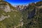 Famous Yosemite Valley in the Yosemite National Park, Sierra Nevada, California