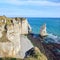 Famouse Etretat arch rock, France