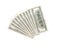 Fan 100 usa or us dollars isolated top view
