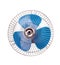 Fan with blue propeller