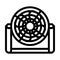 fan electric cooling device line icon vector illustration