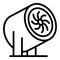 Fan heater icon outline vector. Home construction