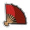 Fan japanese culture isolated icon