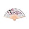 Fan for kabuki dance. Geisha accessories. Fan with the image of