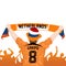 A fan\\\'s hand waving in support of the NETHERLANDS team