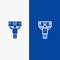 Fan, Sport, Support, Supporter Line and Glyph Solid icon Blue banner Line and Glyph Solid icon Blue banner