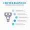 Fan, Sport, Support, Supporter Line icon with 5 steps presentation infographics Background