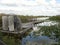 Fanboat docked - Florida Everglades