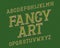 Fancy Art typeface. Retro font. Isolated english alphabet