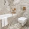 Fancy bathroom in marble tiles