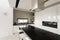 Fancy black and white kitchen