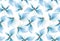 Fancy blue butterfly seamless pattern.