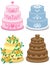 Fancy cakes for occasions.