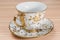 Fancy Cup & Saucer Isolated on a table