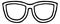 Fancy glasses icon. Fashion accessory. Elegant eyeglasses
