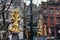 Fancy Gold Colored Fence Ornamentation in New York City