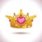 Fancy golden princess crown